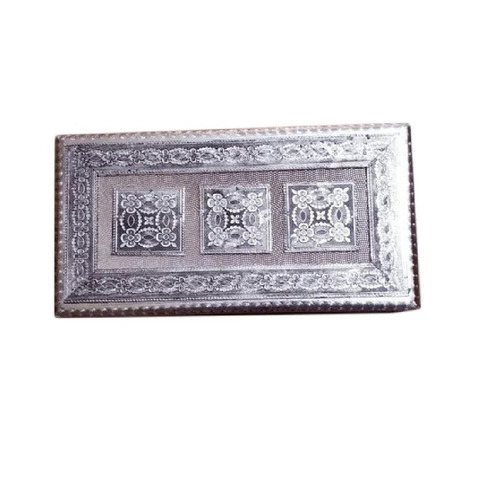 Handmade Fancy Gift Box - Wood, Rectangular, 3 mm Thick | Silver Coated, Waterproof, Decorative Gift Solution