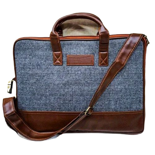 Leather Laptop Backpack - 17 Inch, Brown and Grey Zipper Closure | Unisex Design, Multisize Style