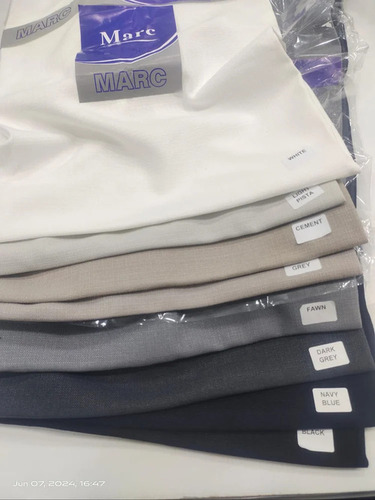 Marc Polyester Suiting Fabric - Washable Shrink Resistant | Plain Texture Various Colors Ideal for Textile Industry