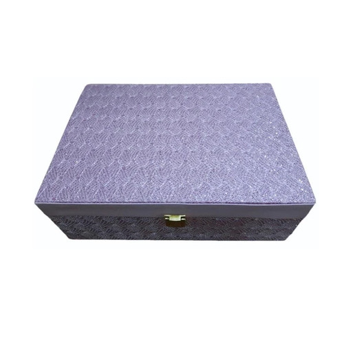 Rexine Gift Packaging Box - MDF, Customized Size, Pink Color | Rectangular Shape, Polished Finish for Elegant Gift Presentation