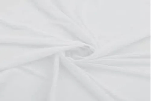 Viscose Bada Panna Fabric - 100% Viscose, Plain Texture, White Color | Washable, Shrink Resistant