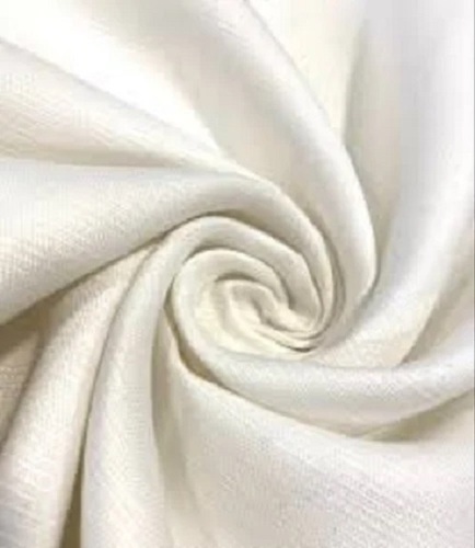 White Dyed Linen Fabric