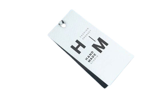 Printed Jeans Tag - Paper, 2x6 Inch, Black and White, 2mm Thickness | Ideal for Denim Apparel Identification and Branding