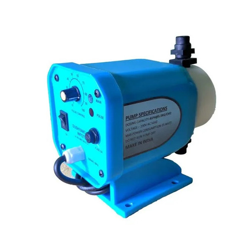 Solenoid Dosing Pump - 4 LPH, 230V AC 50 Hz | High Pressure, Blue & White PP, Pulse Control Up to 100, 1-Year Warranty