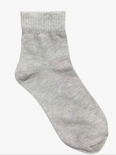 Ankle Plain Socks - Cotton Fabric, All Season, Ivory White | Daily Wear, Washable, Printed Pattern for Men