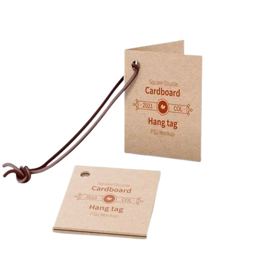 Cardboard Hang Tags - 2x3 Inch, 2mm Thick | Brown Color, Ideal for Clothing