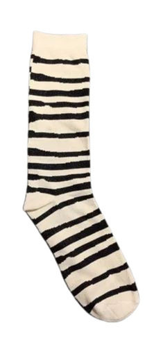 Cotton Formal Long Socks - Cotton, Striped Pattern, All Season | Washable, Daily Wear, Good Quality, Packet Packaging