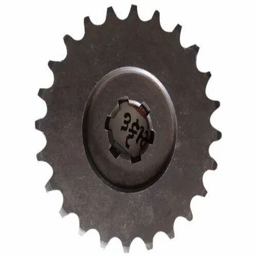 Duplex Chain Sprocket - Polished Mild Steel, 24 Teeth, 2kg Weight | Industrial Use, Robust and Durable Design