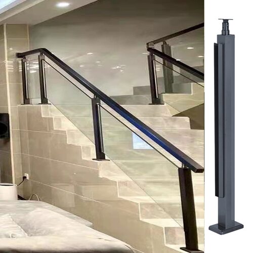 Glass Balustrade - Color: Silver