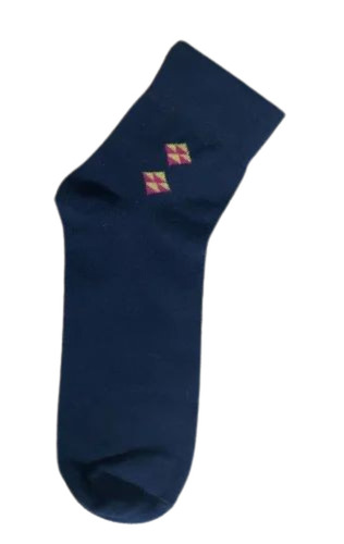 Mens Dark Blue Formal Ankle Socks - Cotton | Washable, Printed Pattern, All Season Wear for Men