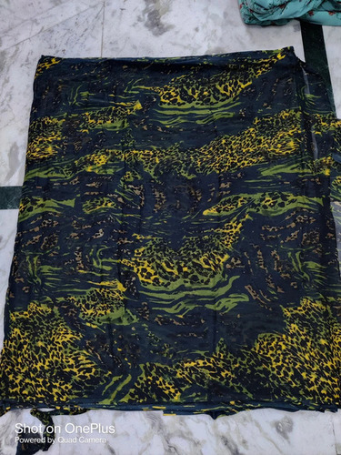 Multi-Color Poly Chiffon Printed Fabric - Washable, Shrink Resistant | Various Colors, Printed Texture, Ideal for Textile Applications