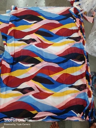 Multi-Color Printed Poly Chiffon Fabric - Washable, Shrink Resistant | Various Printed Patterns, Ideal for Textile Industry Applications