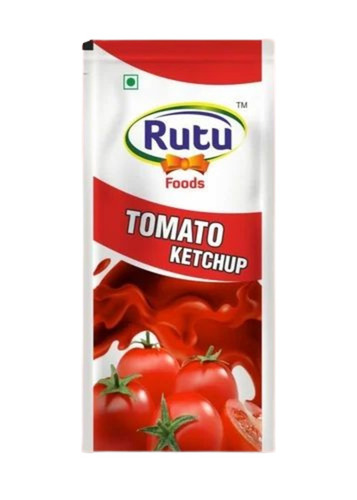 Tomato Ketchup Packaging Pouch - Plastic, Rectangular Shape, Multicolour | Ideal for Versatile Food Packaging Applications