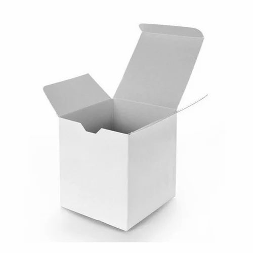 White Plain Corrugated Box - Paper Material, Ideal for Apparel, Electronics, Food, Gift & Crafts