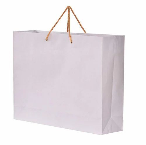  Plain White Paper Carry Bag