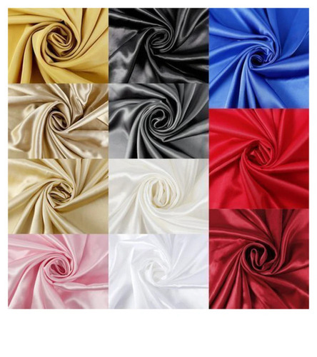 100 GSM Moss Satin Fabric - 100% Satin, Washable & Shrink-Resistant, Multi-Color, Plain Texture | Ideal for Textile Industry Applications