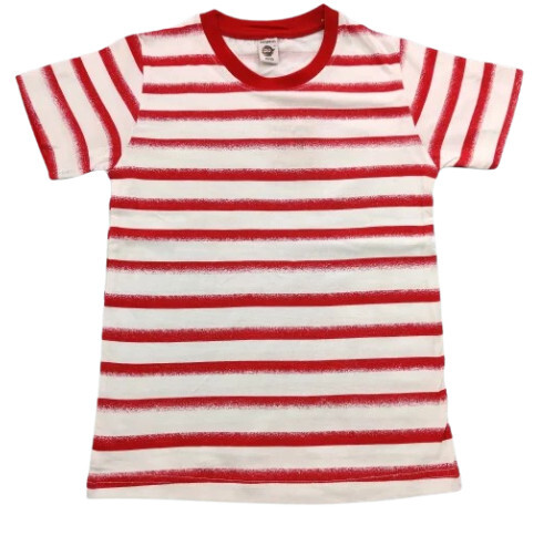 Boys Printed Stripes T-Shirt - Cotton, Various Sizes, Multicolor | Lightweight, Breathable Fabric for Active Kids, Ideal for Casual Wear and Outdoor Activities