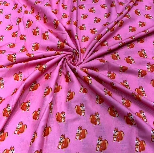 Cotton Digital Printed Fabric - Multi-Color Washable & Shrink Resistant | For Textile Industry Digital Printed Design