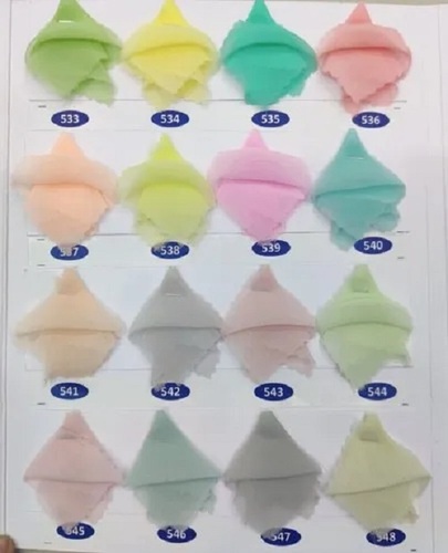 Fox Georgette Fabric - Plain Texture, Various Colors | Washable, Shrink-Resistant