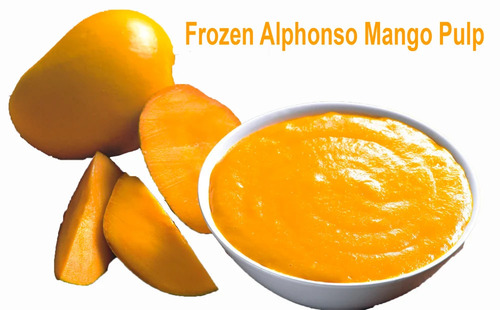 Frozen Alphonso Mango Pulp - 100% Pure, Fresh Quality, Sweet Taste | Good for Health Beverage, Convenient Bottle Packaging
