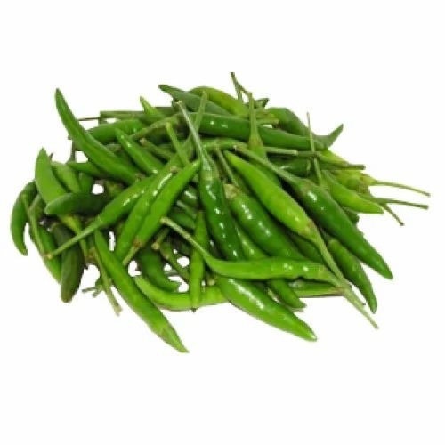 Green Chilli - Cooking Grade A, Fresh Vegetables | Pesticide Free, Chopped Form, Common Shape, Ideal for Culinary Use