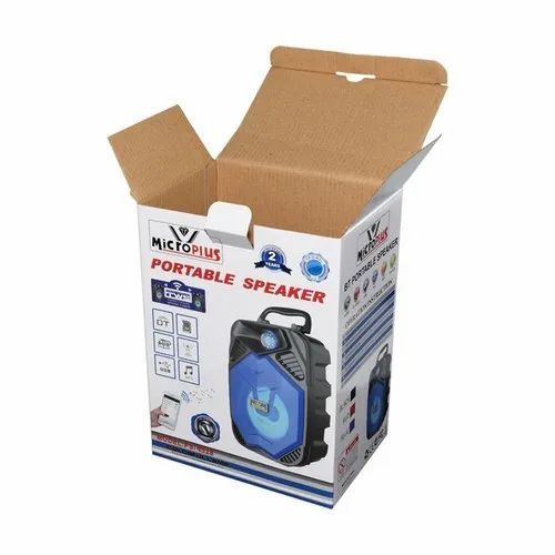 Portable Speaker Packaging Box - Paper Material Multi Color Design with Printed Finish