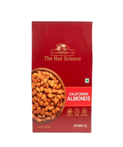 Organic Brown Whole Almonds - Light Sweet Taste | Grade A, Raw Variety, Dried Style