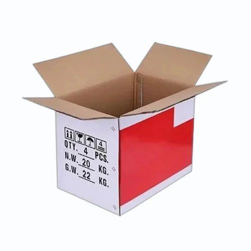 Printed Corrugated Packaging Boxes - Multi Color Die-Cut Design, Double Wall 5 Ply, 5-10 Kg Weight Capacity, Perforated Finish | Ideal for Apparel, Electronics, Food, Gifts & Crafts, 10 Kg Volume