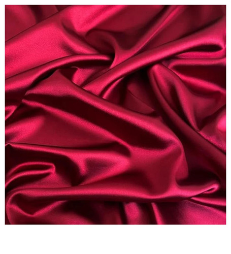 Red Colour Plain Satin Fabric