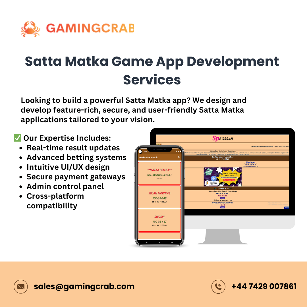 Satta Matka Game App Development Services