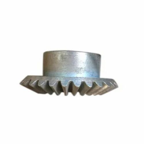 Straight Bevel Gear - Stainless Steel, 130 mm Diameter, Silver Color | Industrial Use, Customized Size