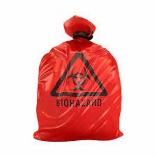 Biohazard Bag - ABS Material, 16x20 Inch Size, Red Color | Flexiloop Handles, Tested for Tear Resistance, Delivered on Time