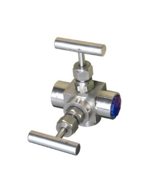 Brass 2 Way Needle Valve - Heat Resistant Polished Finish Corrosion Resistant | Medium Pressure Industrial Fitting Durable in Silver