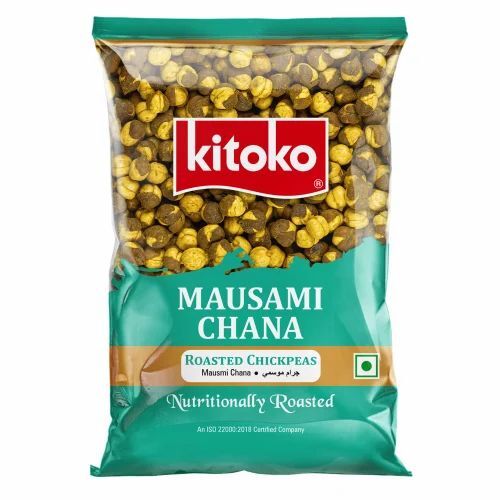 Kitoko Roasted Chana - 200 Gram Packet | FSSAI Certified Salty Flavor Fried Processing 6 Months Shelf Life