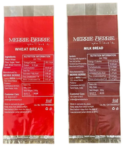 Bread Packaging Pouch - Plastic Material Multicolour Design | Ideal for Durable and Versatile Packing Solutions