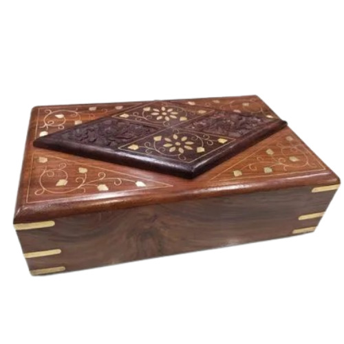Brown Handmade Wooden Jewellery Box
