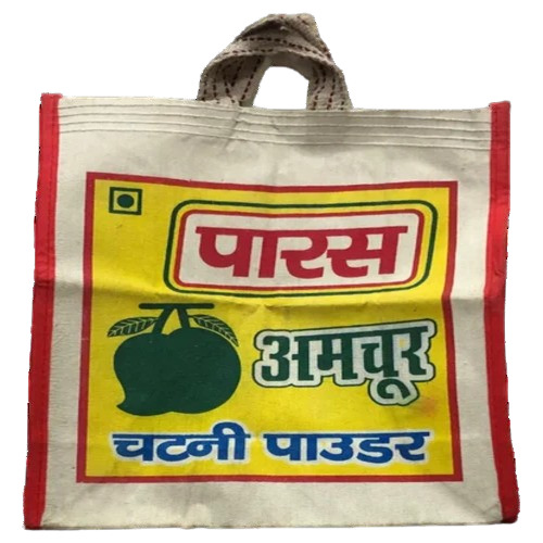 Canvas Printed Amchur Bag - 20 Kg Capacity, Multicolor Design with Loop Handle | Durable Canvas Material, Stylish Printed Pattern
