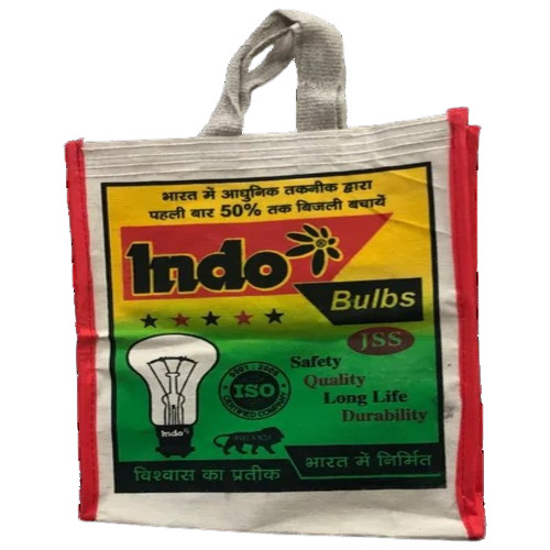 Canvas Printed Bulb Bag - Capacity: 20 Kg, Multicolor Printed Design | Loop Handle, Durable Canvas Material for Versatile Use