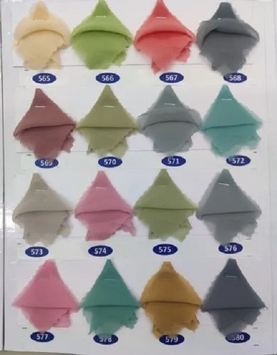 Fox Georgette Fabric - Plain Textured, Various Colors | Washable, Shrink-Resistant