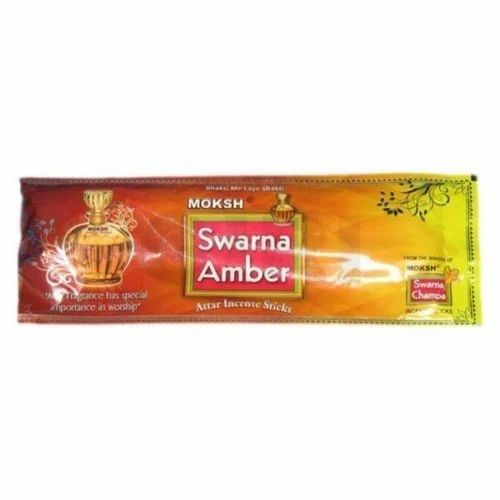 Incense Stick Packaging Pouch - Plastic Material, 50 Stick Capacity, Multicolour Printed Design | Heat Seal Closure for Enhanced Durability