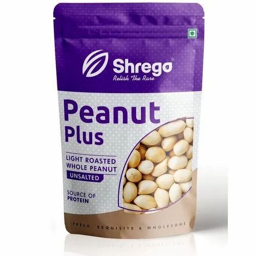 Light Roasted Whole Peanut Unsalted - Organic, No Added Preservatives | Roasted Peanuts with 6 Months Shelf Life, Cool & Dry Storage
