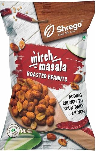 Mirch Masala Roasted Peanuts - Organic Salted & Spicy No Added Preservatives Good Quality 6 Months Shelf Life Cool & Dry Storage