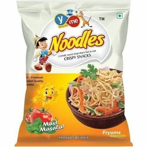 Noodles Snacks Packaging Pouch - Multicolour Plastic | Versatile Packaging Material for Convenient Snacking Solutions
