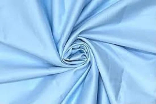 Blue Giza Cotton Shirting Fabric - 100% Cotton, Washable, Shrink Resistant | Plain Style, Ideal for Textile Industry