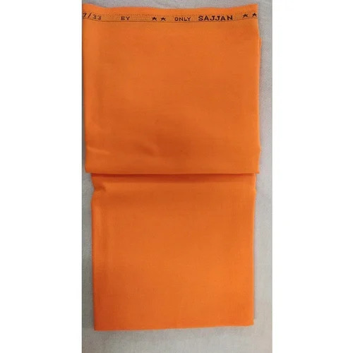 Polyester Viscose Uniform Fabric - 100% Viscose, Plain Texture, Orange Color | Washable, Shrink-Resistant, Suitable for Textile Industry