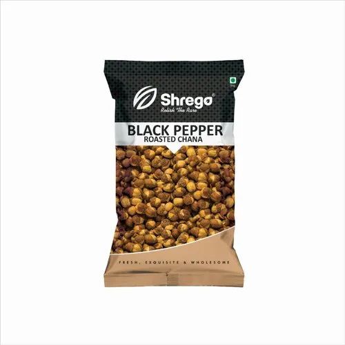 Shrego Black Pepper Roasted Chana - Organic, Cool & Dry Storage | Spicy Roasted Flavor, No Added Preservatives, 6 Months Shelf Life