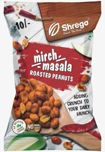 Shrego Mirch Masala Roasted Peanut - Organic, Spicy & Salted Snack | Gluten-Free, No Added Preservatives, 6-Month Shelf Life