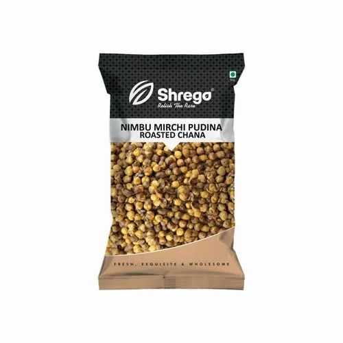 Shrego Nimbu Mirchi Pudina Roasted Chana - Good Quality Organic Spicy Roasted Chana, No Added Preservatives, Flavored with Nimbu & Pudina