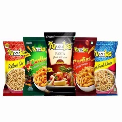 Snack Food Packaging Pouch - Plastic Material, Multicolour Printed Design | Ideal Packaging Solution for Versatile Snack Applications