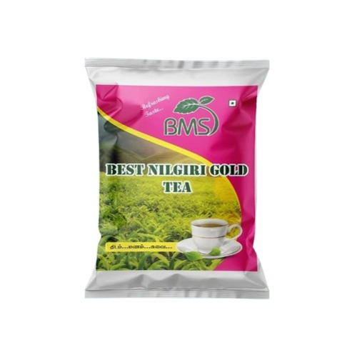 Tea Packaging Pouch - Plastic Material Multicolour Printed Design with Glossy Finish and Heat Sealed Closure